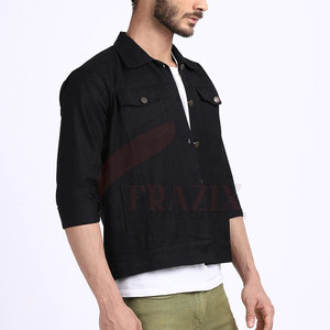 Low Price High Quality Winter 100% Cotton Custom <b>Logo</b> Printed Men's Plus Size Jeans Jacket - Product Image 2