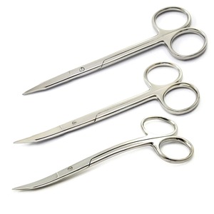Ciseaux de chirurgie maxillo-faciale de haute qualité Goldman-Fox, ensemble de 3 pièces (droit, courbé, double courbé), 13 cm - Product Image 4