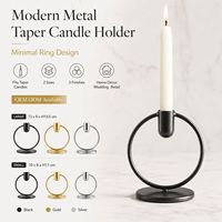 Support de bougie conique moderne en métal, style minimaliste, pour décoration intérieure et centre de table de mariage (vente en gros)