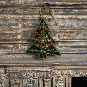 Decoración de Pared de Alta Calidad, Hermosa, Hecha a Mano, con Bordado Zari Multicolor, con Cuentas, Ecológica, Duradera y Suave, para Navidad - Product Image 2