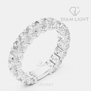 Bague de fiançailles ovale 2,622 carats, bijoux fins, certifiée IGI, or blanc 14 carats, diamant de laboratoire, bague d'anniversaire - Product Image 2