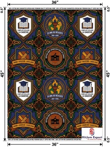 Premium African Wax Print Fabric Supplier Custom School Anniversary Convention Celebration Fabric Manufacturer OEM ODM - Product Image 2