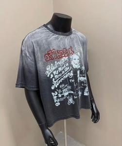 เสื้อยืดคอกลมทรงปกติผ้าฝ้ายออร์แกนิคเทอร์รี่ 240 GSM สำหรับผู้ชาย ล้างสีซีดแบบวินเทจ พิมพ์ลาย DTG ด้านหน้า สไตล์สตรีทแวร์รักษ์โลก - Product Image 2