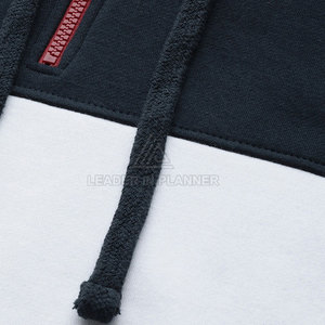 Sweat-shirt blanc unisexe surdimensionné à col montant semi-zippé en molleton mélangé de coton, pull uni à quart de zip - Product Image 6
