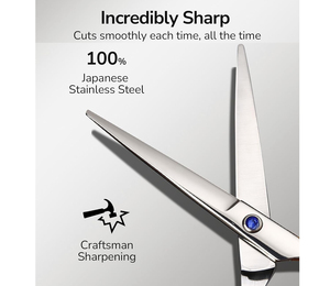 Tijeras de Belleza Profesionales para Diestros, 7.5 Pulgadas, Hoja de Acero Inoxidable con Borde Liso, Tijeras de Barbero de Grado Industrial OEM - Product Image 3