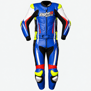Combinaison de moto respirante personnalisée HG pour homme, en cuir de vachette véritable, équipement de moto, OEM ODM, séchage rapide, manches longues - Product Image 1