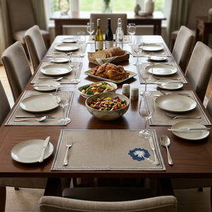 Organic Cotton Table Mat Sustainable Eco Friendly Dining <b>Placemat</b> Durable Washable Reusable Home Restaurant OEM Wholesale Cotton - Product Image 4