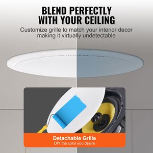 Sistema di Altoparlanti da Soffitto a Incasso da 8 Pollici per Interni, 200W, 8 Ohm, Sensibilità 89dB - Product Image 4
