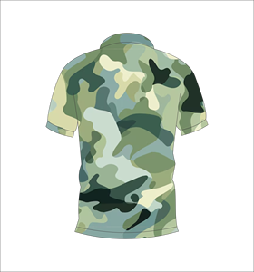 เสื้อโปโลลายพรางสีเขียวอ่อนแขนสั้นชุดกีฬากอล์ฟลำลองแบบสบายๆ - Product Image 5