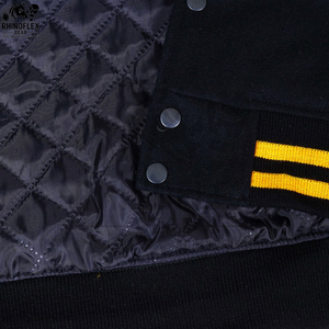 Veste universitaire en cuir de créateur pour hommes, grande taille, légère et décontractée, vente en gros - Product Image 6