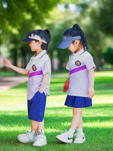 Uniformes d'été personnalisés pour les élèves du primaire, uniformes pour les enseignants de maternelle, uniformes de classe de première année, en coton - Product Image 4