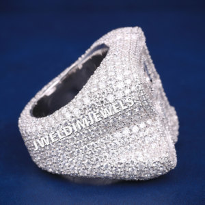 R <b>initial</b> hip hop baguette cut diamond heavy look unisex <b>ring</b> ready to ship <b>ring</b> diamond tester pass moissanite 925 silver <b>ring</b> - Product Image 2