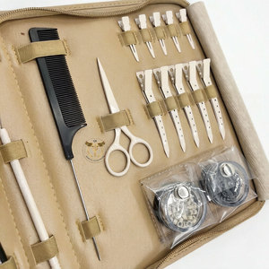 Professional Hair Kit Stainless Steel C Shape <b>Needles</b> Threads for Micro Ring Keratin Nano <b>Bead</b> Extensions Salon - Product Image 3