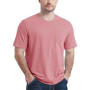 Solid Color <b>T</b>-<b>shirt</b> Short Sleeve for Men's Quick Dry <b>Pocket</b> Loose Oversized Top Custom Logo Sports Gym - Product Image 3
