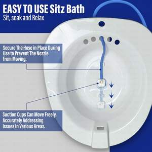 Kit de Baño de Asiento para Cuidado Postparto Femenino, Tazón Ancho y Profundo para Alivio de Hemorroides y Perineo, para Inodoro y Rehabilitación Postnatal - Product Image 5