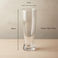 [Holar] Vaso Pilsner de Plástico Estilo Americano de 26oz, Clásico, Irrompible, Hecho en Taiwán, Venta al por Mayor para Bares y Piscinas