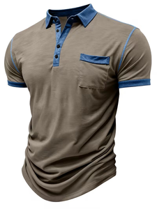 ผ้าพรีเมียมสั่งทำพิเศษสำหรับเสื้อยืดผู้ชาย ระบายอากาศได้ดี ผ้าฝ้าย 100% สำหรับเสื้อกอล์ฟ พิมพ์ลายลำลอง กันยับ - Product Image 4