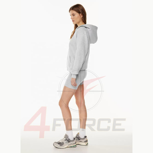 Sudadera con capucha extragrande para mujer, 495 GSM, mezcla de algodón y poliéster, cálida y gruesa, para invierno, estilo urbano, fabricante OEM de marca privada - Product Image 4