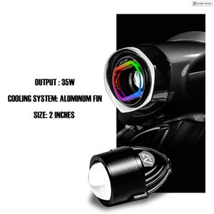 Phare avant Giorno+ 125 LED avec DRL, effet œil de démon RGB, contrôle par application AJ, étanche, fabriqué à Taïwan - Product Image 6