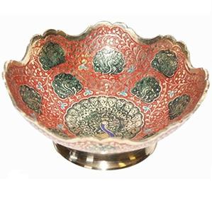 Bol décoratif en métal sculpté à la main, finition antique, motif floral, pour servir des friandises, dernier design, bol à fruits - Product Image 5