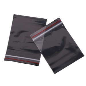 Bolsas de polietileno de LDPE con cierre resellable, bolsas de plástico resellables con línea roja por encima de la fábrica de HANPAK, con OEM, 40 micrófonos - Product Image 2