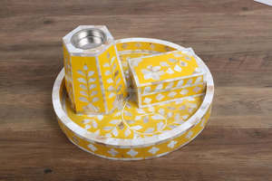 Brûleur de Bakhoor Arabe Porte-encens Fait Main Luxe Incrustation de MOP avec Ensemble Complet d'Accessoires pour une Utilisation Spirituelle et Aromatique - Product Image 3