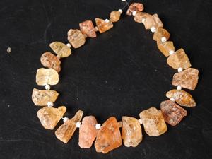 Topaze Impériale Orange, copeaux de perles bruts non taillés, 8 pouces, 5-15 mm de long, naturel, brut, pour la fabrication de bijoux, fournitures pour grossistes - Product Image 4