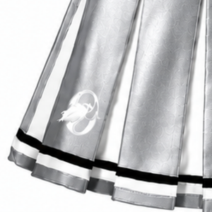 Custom <b>Metallic</b> <b>Silver</b> Pleated Cheerleading <b>Skirt</b> Women Sports Dance Uniform Competition Performance Apparel With Stylish Finish - Product Image 5
