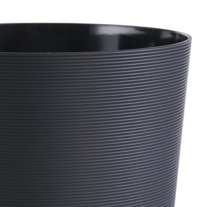 Cestino per Rifiuti a Induzione da 7,5 Litri Nero in Plastica Nervata Soft Touch Ecologico per Ufficio, Hotel, Ospedale - Product Image 3