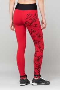 กางเกงโยคะเอวสูงสีแดง ผ้ายืดสแปนเด็กซ์/ไนลอน กางเกงออกกำลังกายสำหรับผู้หญิง ความยาวข้อเท้า ยืดได้สี่ทิศทาง น้ำหนักเบา เอวยางยืด - Product Image 6