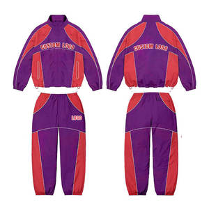 Ensemble de survêtement coupe-vent deux pièces 2026 toutes tailles, nouveau, avec fermeture éclair, imprimé par sublimation personnalisé, style vintage, pour le jogging - Product Image 6