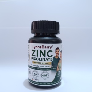 Cápsulas de Picolinato de Zinc LyonsBarry para Adultos - Alta Absorción 30mg, Suplemento Dietético Antioxidante para el Apoyo Inmunológico, 60 Cápsulas - Product Image 1