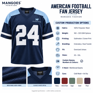 Camiseta de Fútbol Americano Personalizada, Bordada con el Nombre del Equipo, Nombre del Jugador y Número, Manga Corta, Unisex, para Juego - Product Image 6
