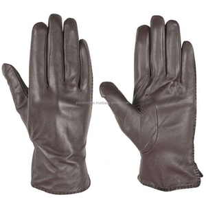 Gants en cuir pour femmes, longueur poignet, style uni, noirs, thermiques, non doublés, élégants, décontractés, pour l'hiver, fabricant de gants de mode - Product Image 5