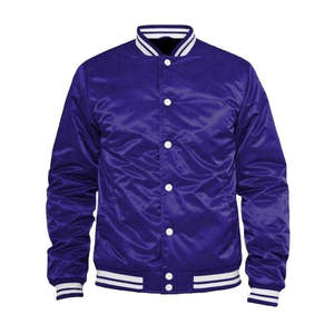 Satin Varsity <b>Jacket</b> Winter Color High Street Style Front Reversible <b>Jacket</b> 100% Top Quality - Product Image 6