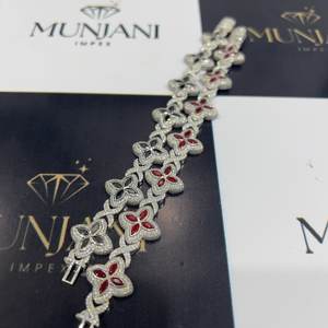 Bracelet à breloques en argent 925 avec moissanite VVS, chaîne fine à maillons, coupe marquise, plaqué or, style hip-hop, cadeau pour femmes, hommes, unisexe - Product Image 6