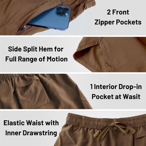 Lightweight Running <b>Shorts</b> For Men's Polyester Spandex Fabric Four Way <b>Stretch</b> Fabric Running Jogging Daily Fitness Sessions Use - Product Image 5