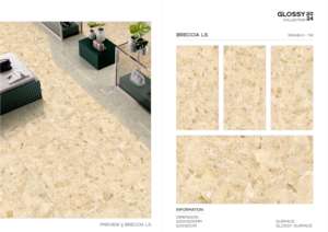 กระเบื้องพอร์ซเลนลายหินขนาดใหญ่เกรดพรีเมียม ผิวมันเงา 600x1200 ซม. ขัดเงา สำหรับปูพื้นและผนัง ตกแต่งภายในและภายนอกสไตล์โมเดิร์น - Product Image 5