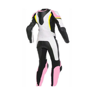 Traje de Motociclismo de Cuero para Carreras, Chaqueta y Pantalones con Protección Completa, Armadura para Rodillas, Equipamiento para Moto - Product Image 5