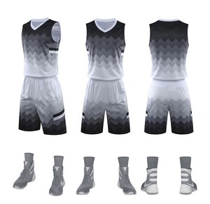 Maillot de basketball pour homme, imprimé par transfert thermique, col en V, sans manches, short, en polyester anti-humidité, personnalisable sur le devant, pour le sport - Product Image 3