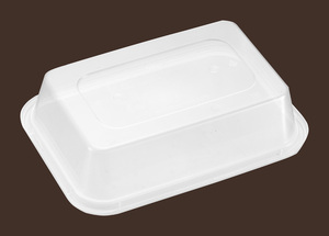 Boîte à lunch jetable en PP transparent avec couvercles, 500 ml, récipient alimentaire rectangulaire pour emporter, compatible micro-ondes, boîte de préparation des repas - Product Image 2