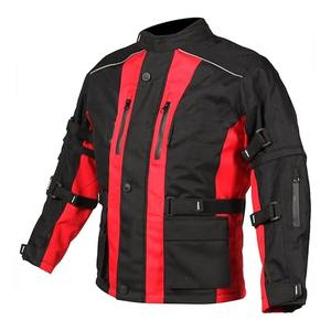 Veste de moto pour homme de haute qualité, noire et rouge, à manches longues, coupe-vent, bicolore, pour toutes les saisons, vêtements de course - Product Image 2