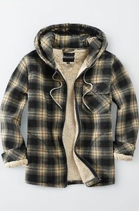 Digital print hoodie men plaid stripe reverse wearing oversized winter fall street style <b>jacket</b> - Product Image 3