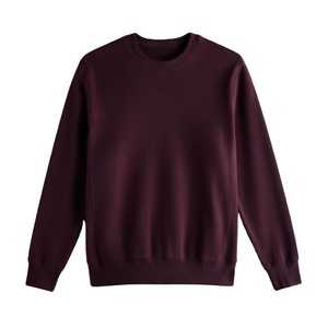 Sweat-shirt à col rond pour la vente en gros, pull-over uni de haute qualité, en coton blanc, personnalisable - Product Image 1