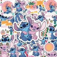 50 autocollants imprimés (1 set), autocollants mignons de dessins animés pour cahier, bouteille d'eau, bagages, décoration de journal et de scrapbook
