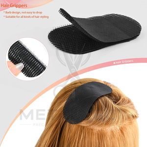 Pince à extensions capillaires en acier inoxydable doré mat avec mâchoires plates en silicone, outil de pressage pour extensions, ensemble avec bandes de remplacement - Product Image 5