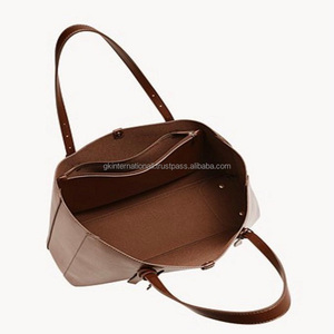 Bolso grande de lona marrón de alta calidad, bolsa de compras de algodón, para playa, con compartimiento interior espacioso, venta al por mayor - Product Image 2