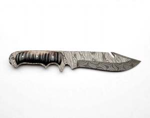 Handcrafted Patterned Steel Multi-Feature Utility <b>Craft</b> <b>Tool</b> Horn & Bone Handle Executive Display Piece - Product Image 1