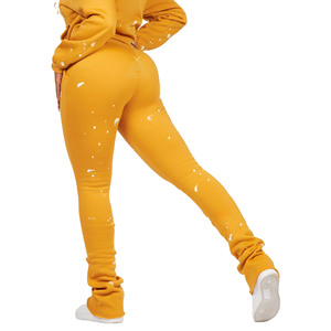 กางเกงวอร์มขายส่งสำหรับผู้หญิง กางเกงจ็อกเกอร์ผ้าฝ้ายรัดเชือกเอว ทรงเข้ารูป กางเกงแทร็คแพนท์ สตรีทแวร์แบบสั่งทำ กางเกงจ็อกเกอร์สำหรับสาวๆ - Product Image 3