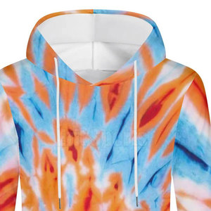 Sweat à capuche tie-dye pour homme en coton épais, style streetwear moderne, pour la vente en gros de vêtements - Product Image 4